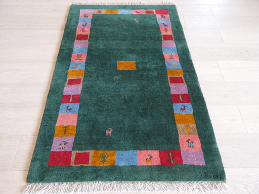Authentic Persian Hand Knotted Gabbeh Rug Size: 104 x 154cm - Rugs Direct
