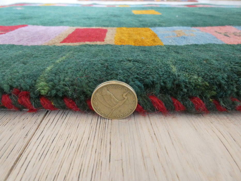 Authentic Persian Hand Knotted Gabbeh Rug Size: 104 x 154cm - Rugs Direct