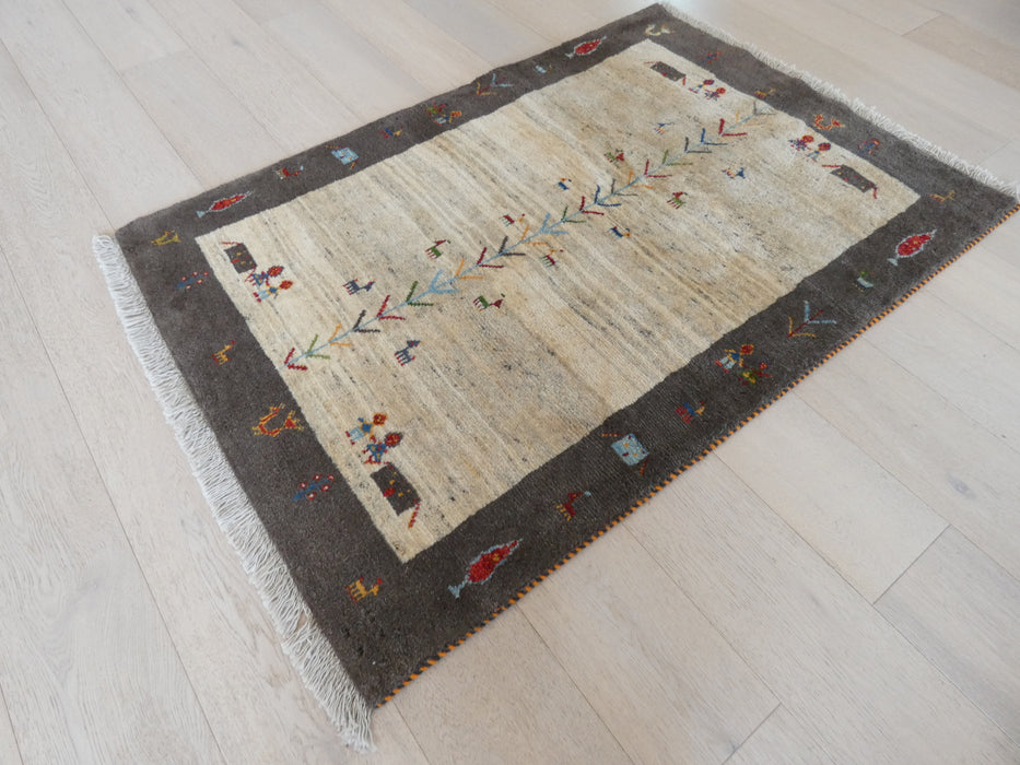 Authentic Persian Hand Knotted Gabbeh Rug Size: 102 x 150cm - Rugs Direct