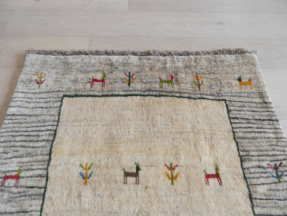 Authentic Persian Hand Knotted Gabbeh Rug Size: 103 x 195cm - Rugs Direct