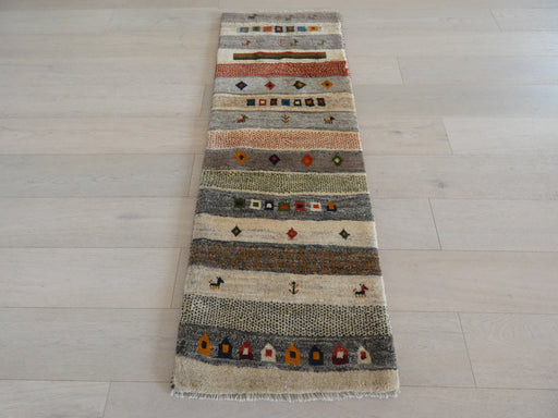 Authentic Persian Hand Knotted Gabbeh Rug Size: 165 x 58cm - Rugs Direct