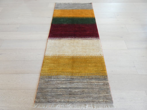 Authentic Persian Hand Knotted Gabbeh Rug Size: 200 x 82cm - Rugs Direct