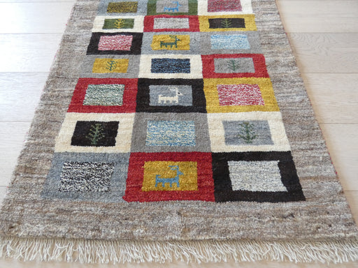 Authentic Persian Hand Knotted Gabbeh Rug Size: 119 x 80cm - Rugs Direct