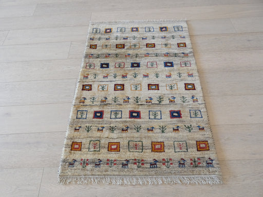 Authentic Persian Hand Knotted Gabbeh Rug Size: 120 x 82cm - Rugs Direct