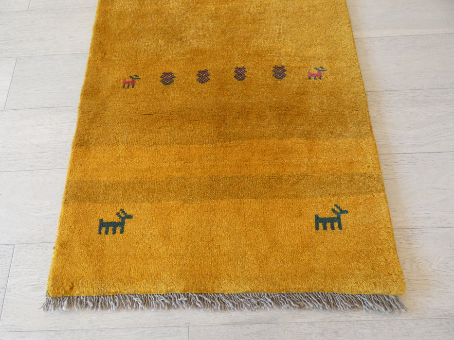 Authentic Persian Hand Knotted Gabbeh Rug Size: 128 x 79cm - Rugs Direct