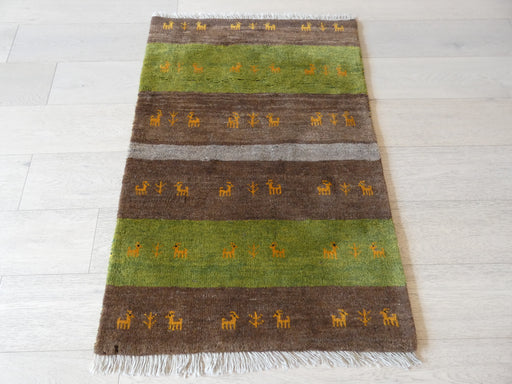 Authentic Persian Hand Knotted Gabbeh Rug Size: 116 x 80cm - Rugs Direct