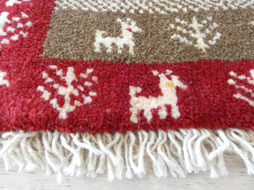 Hand Knotted Gabbeh Rug Size: 42 x 36 cm - Rugs Direct