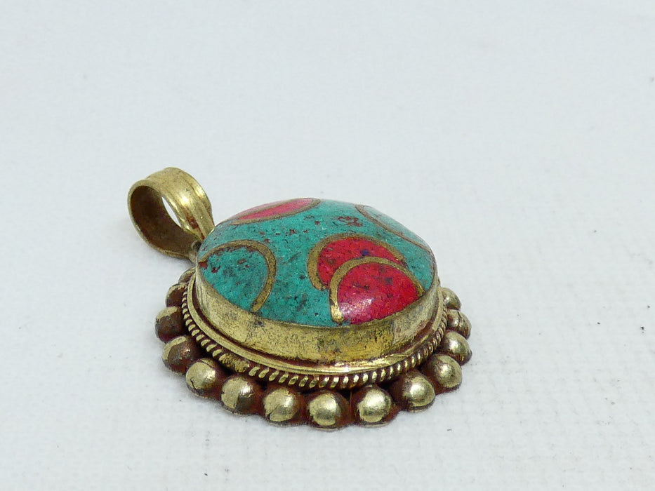 Nepalese Necklace Pendant, Handmade and Traditional - Rugs Direct
