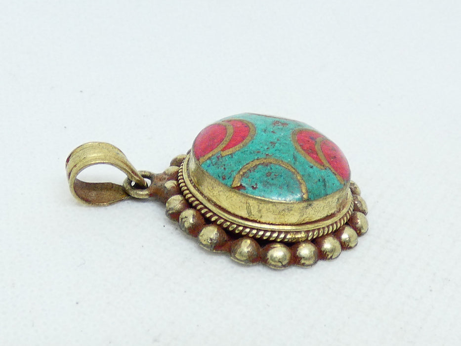Nepalese Necklace Pendant, Handmade and Traditional - Rugs Direct