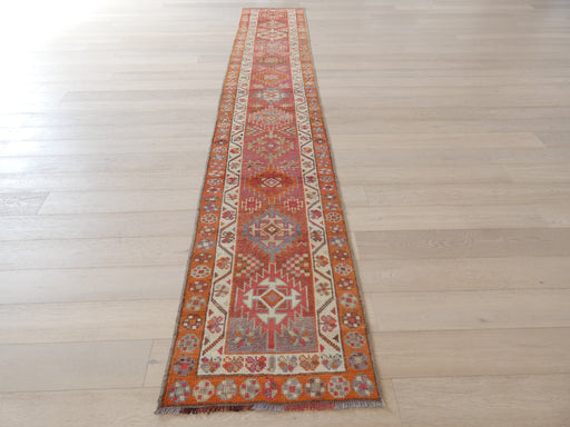 Vintage Hand Knotted Anatolian Turkish Hallway Runner Size: 492 x 85cm - Rugs Direct