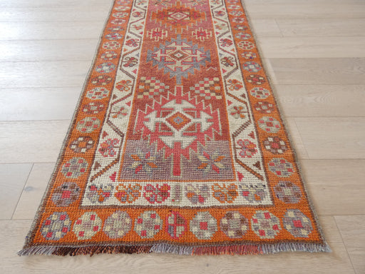 Vintage Hand Knotted Anatolian Turkish Hallway Runner Size: 492 x 85cm - Rugs Direct