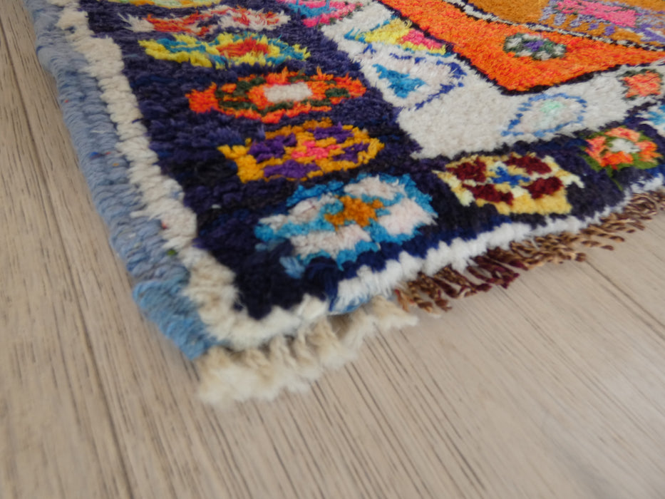 Vintage Hand Knotted Anatolian Turkish Hallway Runner Size: 393 x 88cm - Rugs Direct