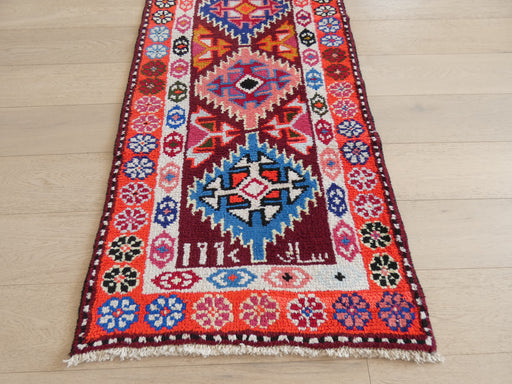 Vintage Hand Knotted Anatolian Turkish Hallway Runner Size: 403 x 78cm - Rugs Direct