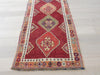 Vintage Hand Knotted Anatolian Turkish Hallway Runner Size: 411 x 101cm - Rugs Direct