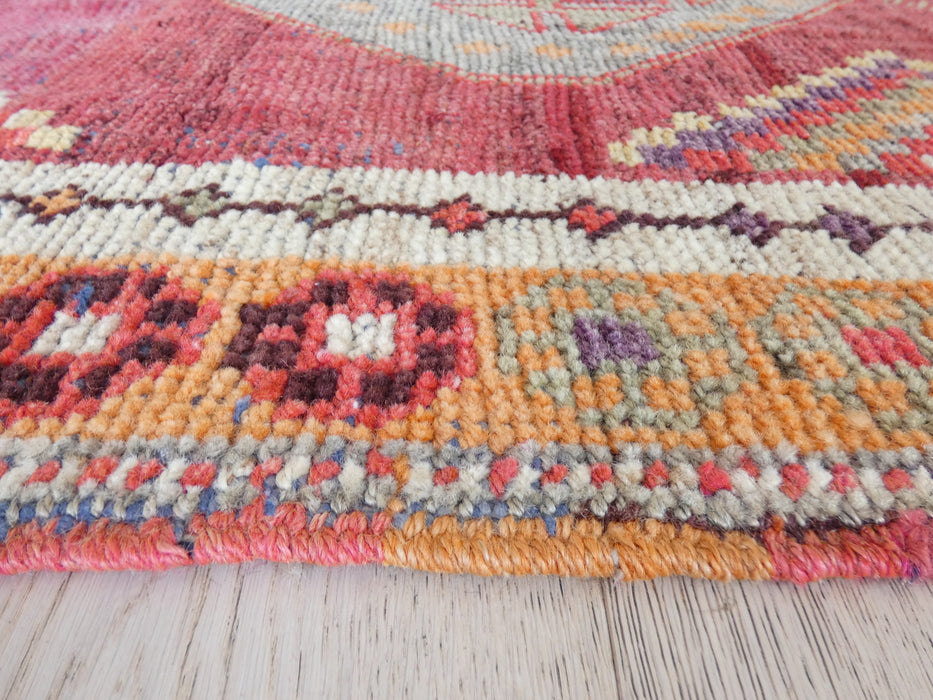 Vintage Hand Knotted Anatolian Turkish Hallway Runner Size: 411 x 101cm - Rugs Direct