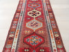 Vintage Hand Knotted Anatolian Turkish Hallway Runner Size: 373 x 87cm - Rugs Direct