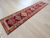 Vintage Hand Knotted Anatolian Turkish Hallway Runner Size: 396 x 84cm - Rugs Direct