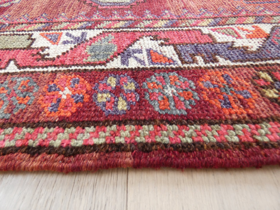 Vintage Hand Knotted Anatolian Turkish Hallway Runner Size: 408 x 92cm - Rugs Direct