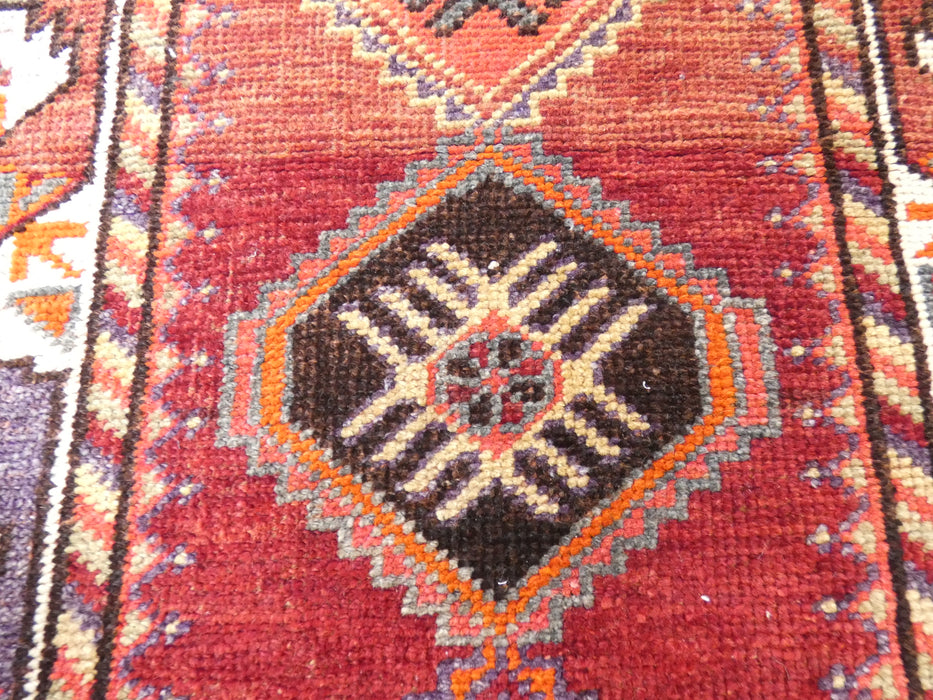 Vintage Hand Knotted Anatolian Turkish Hallway Runner Size: 408 x 92cm - Rugs Direct