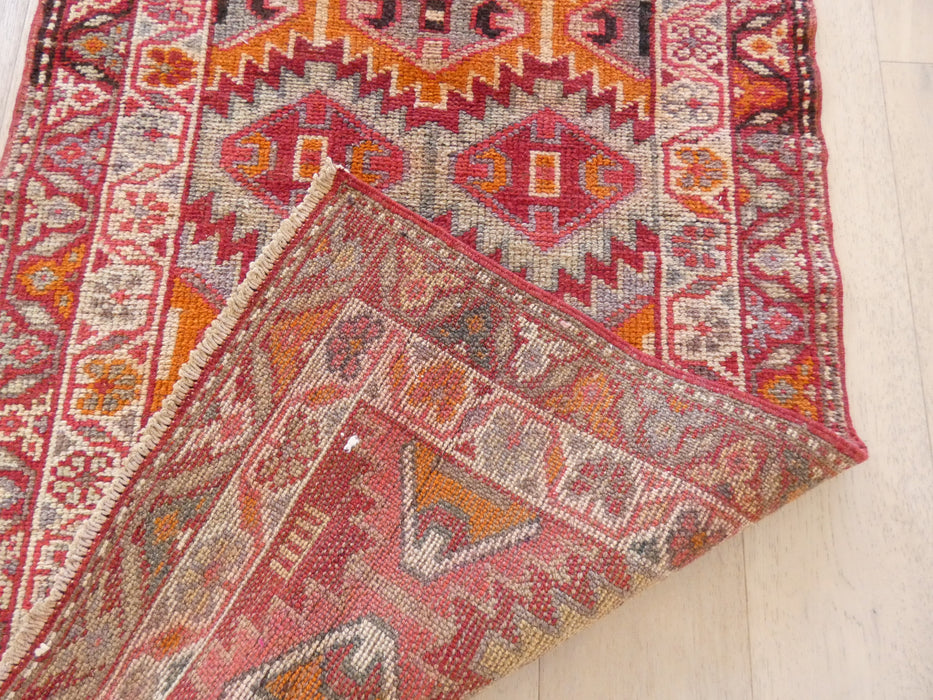 Vintage Hand Knotted Anatolian Turkish Hallway Runner Size: 366 x 85cm - Rugs Direct