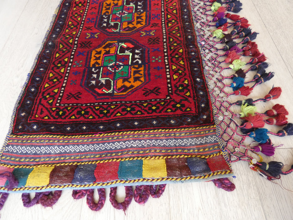 Large Afghan Hand Made Floor Cushion/ Pillow Cover Size: 92cm x 55cm - Rugs Direct