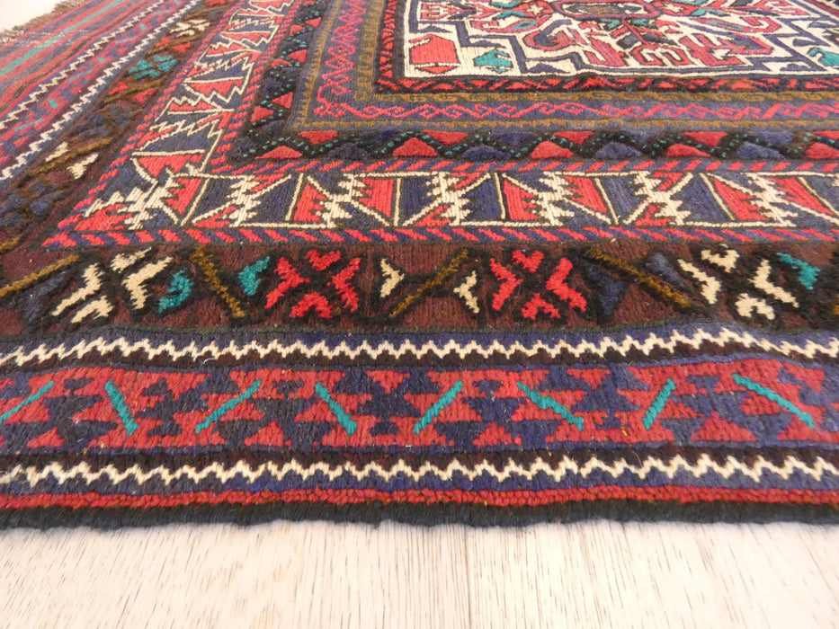 Stunning Handmade Afghan Design Saghari Kilim Rug 100% Wool Size: 269 x 199cm - Rugs Direct