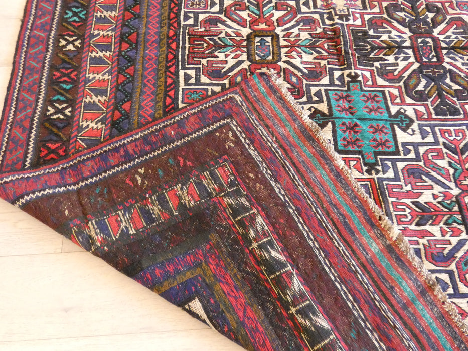 Stunning Handmade Afghan Design Saghari Kilim Rug 100% Wool Size: 269 x 199cm - Rugs Direct