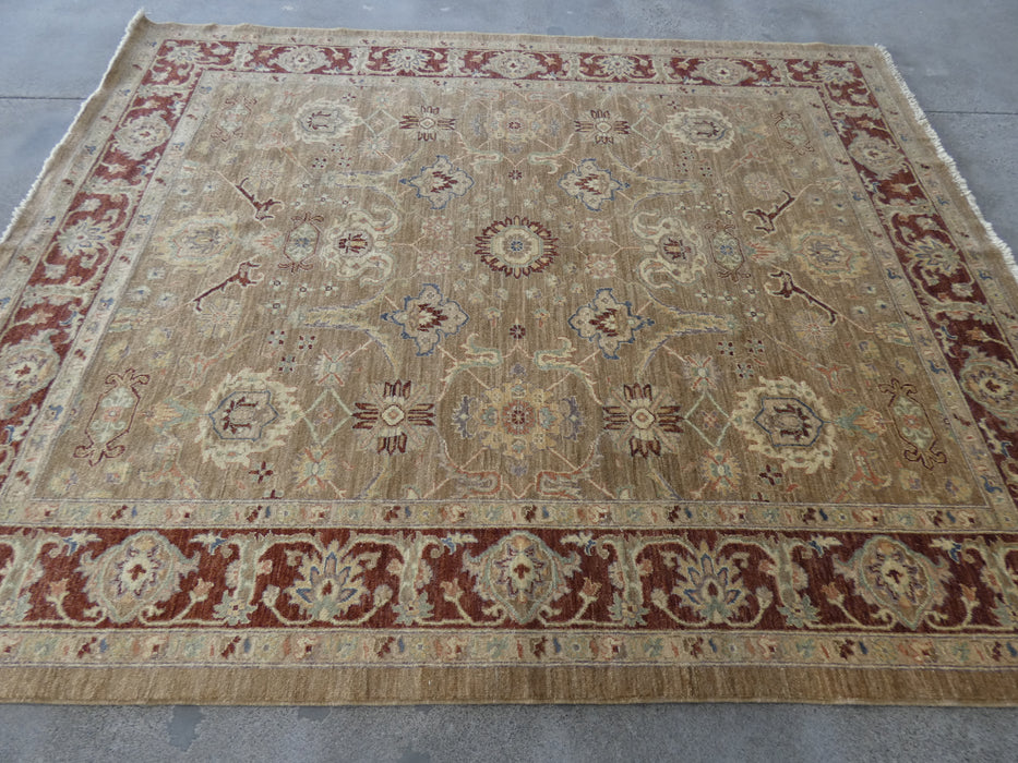 Afghan Hand Knotted Choubi Rug Size: 246 x 201cm - Rugs Direct