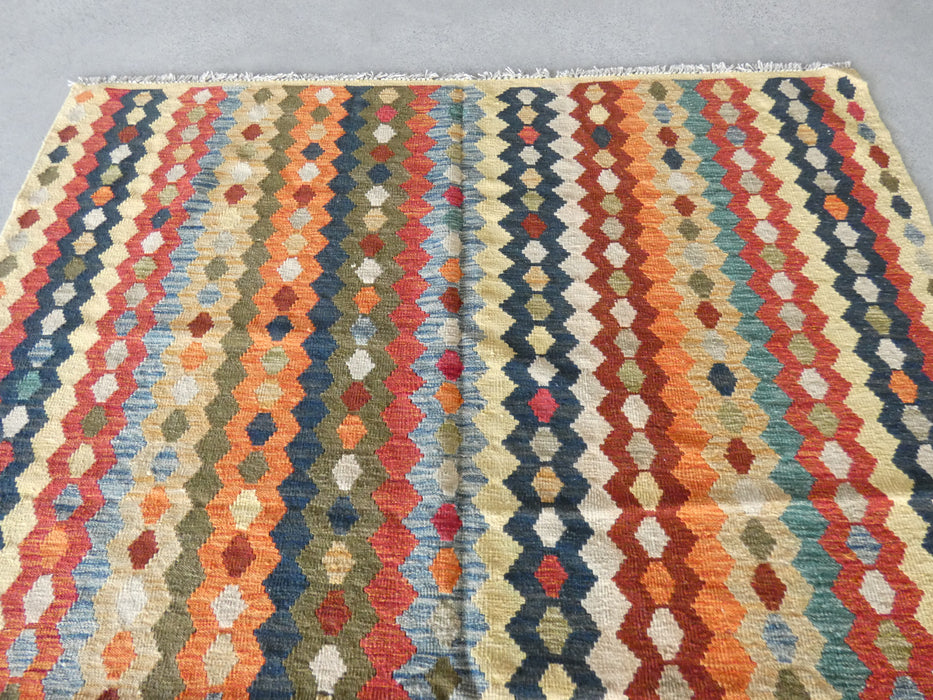 Afghan Hand Made Choubi Kilim Rug Size: 285 x 204cm - Rugs Direct