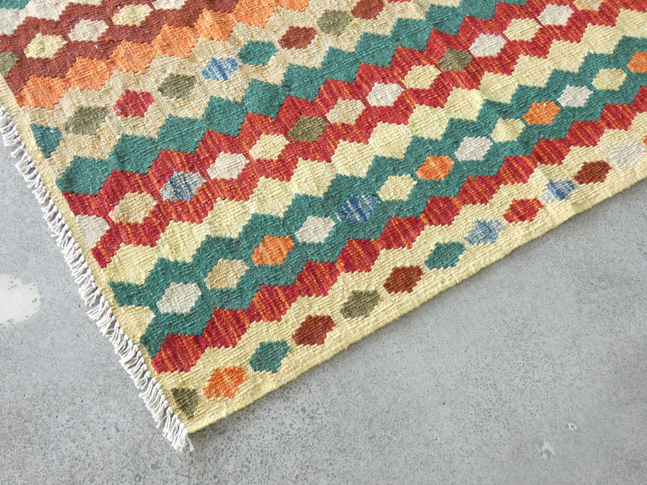 Afghan Hand Made Choubi Kilim Rug Size: 285 x 204cm - Rugs Direct