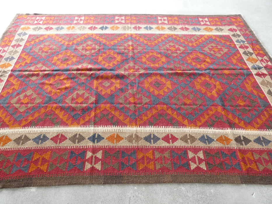 Hand Made Afghan Uzbek Kilim Rug Size: 295 x 200cm - Rugs Direct