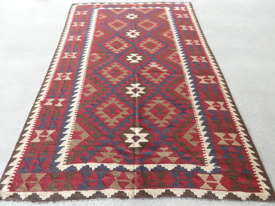 Hand Made Afghan Uzbek Kilim Rug Size: 275 x 181cm - Rugs Direct