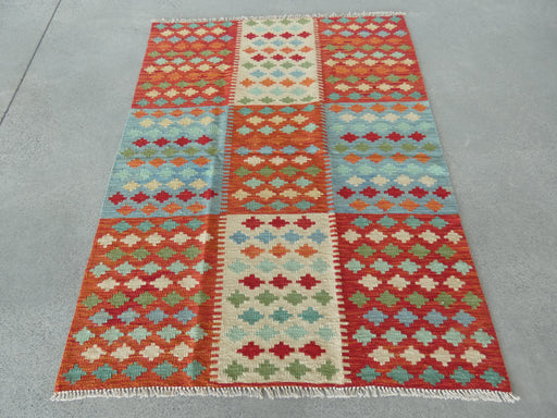 Afghan Hand Made Choubi Kilim Rug Size: 167 x 130cm - Rugs Direct