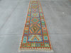 Afghan Hand Made Choubi Kilim Runner Size: 390 x 85cm - Rugs Direct