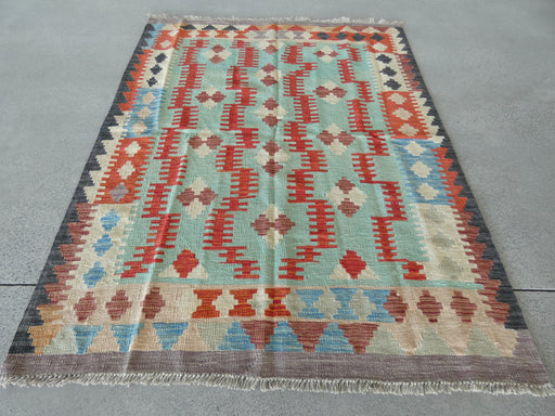 Afghan Hand Made Choubi Kilim Rug Size: 192 x 151cm - Rugs Direct
