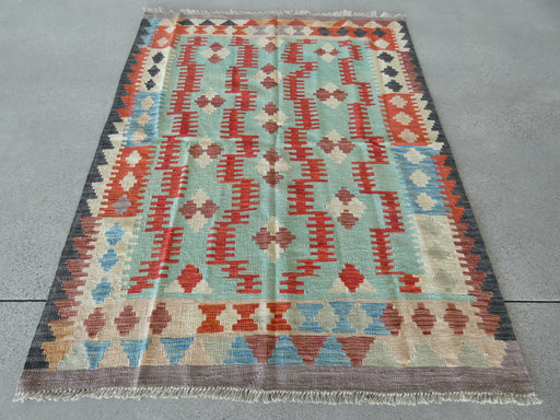 Afghan Hand Made Choubi Kilim Rug Size: 192 x 151cm - Rugs Direct