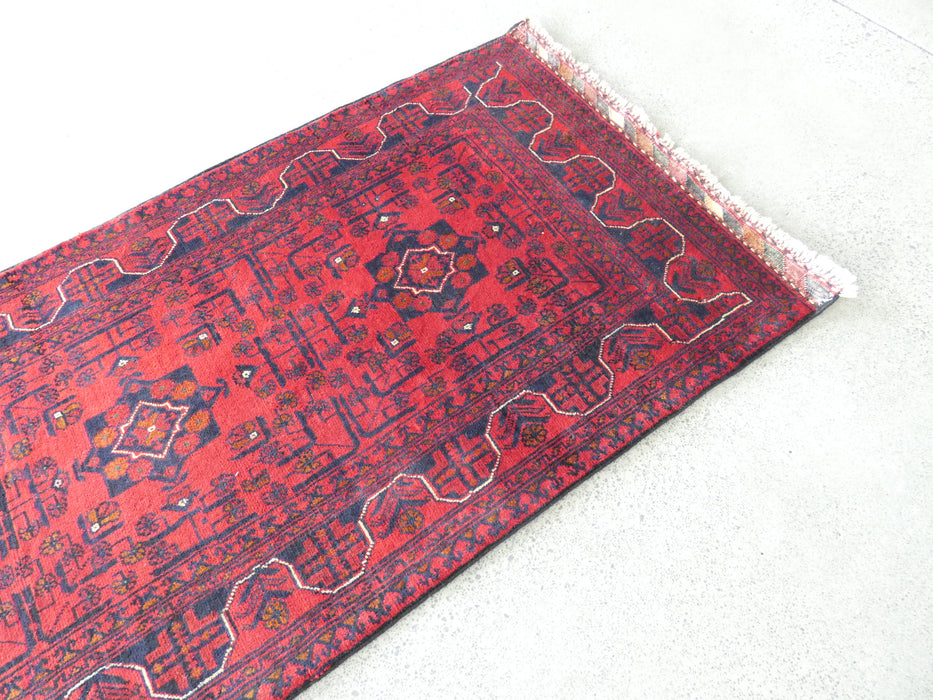Afghan Handmade Khal Mohammadi Runner Size: 75 x 965cm - Rugs Direct