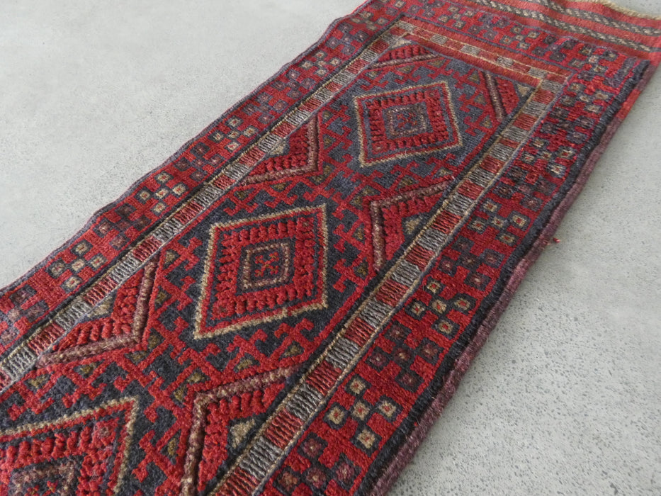 Excellent Handmade Oriental Mashwani Kilim Runner Size: 254 x 58cm - Rugs Direct