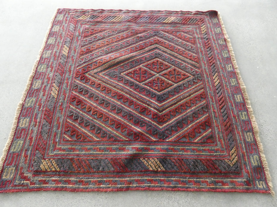 Excellent Handmade Oriental Mashwani Kilim Rug Size: 131 x 130cm - Rugs Direct