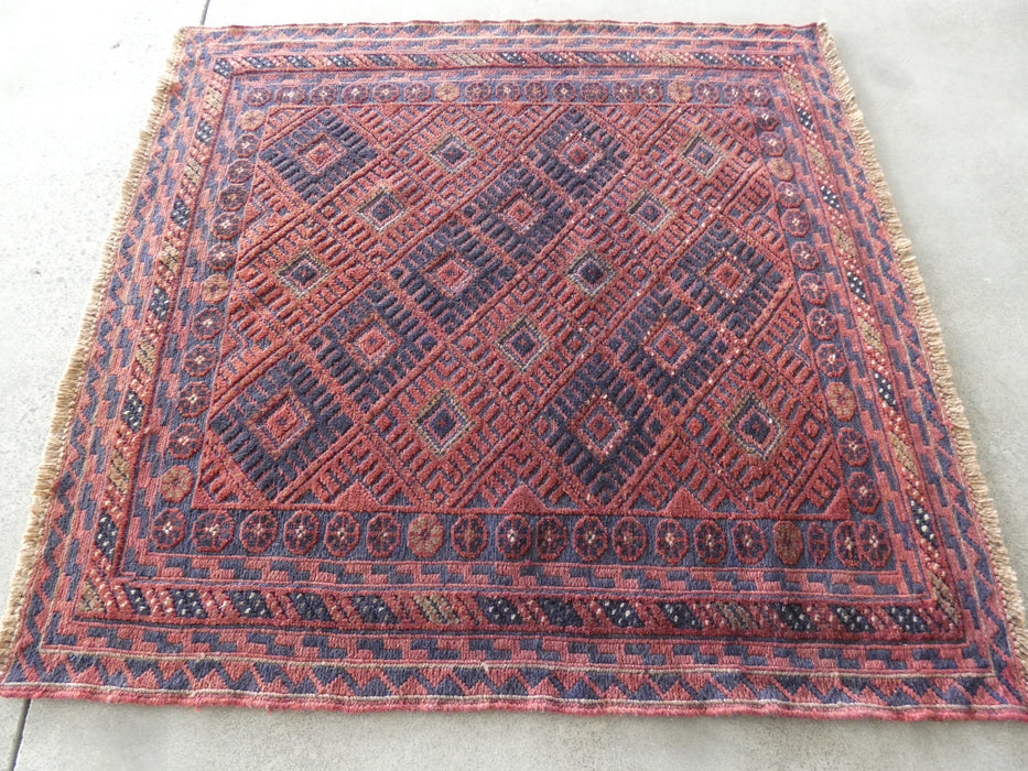 Excellent Handmade Oriental Mashwani Kilim Rug Size: 124 x 122cm - Rugs Direct