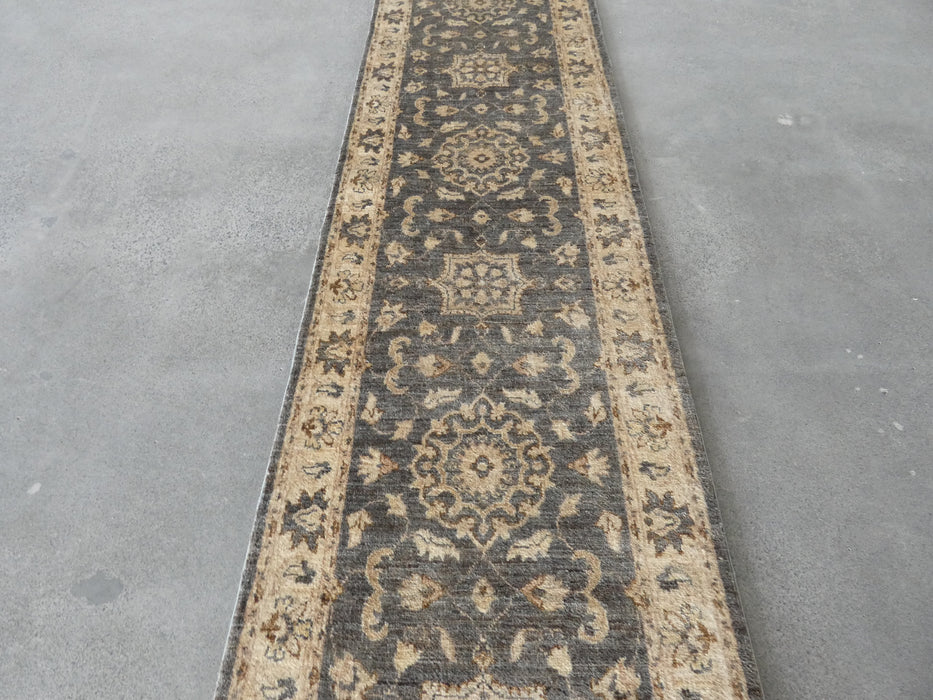 Afghan Hand Knotted Choubi Hallway Runner Size: 400 x 75cm - Rugs Direct