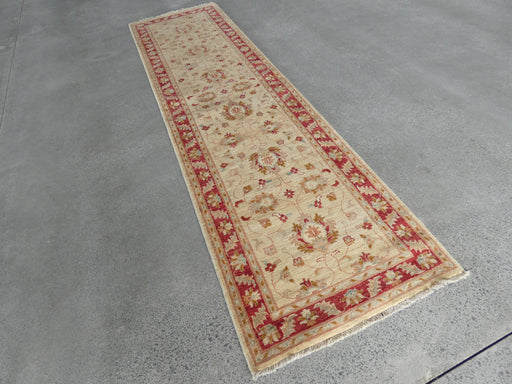 Afghan Hand Knotted Choubi Hallway Runner Size: 309 x 84cm - Rugs Direct