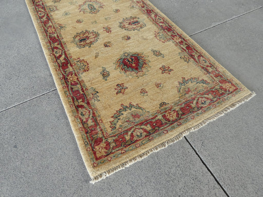 Afghan Hand Knotted Choubi Hallway Runner Size: 393 x 80cm - Rugs Direct