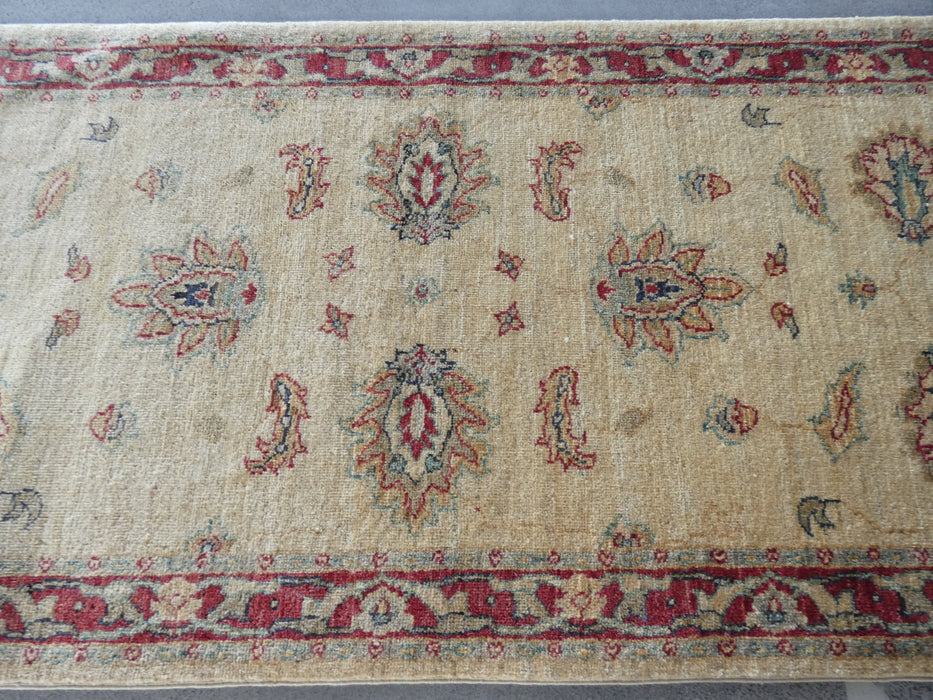 Afghan Hand Knotted Choubi Hallway Runner Size: 393 x 80cm - Rugs Direct