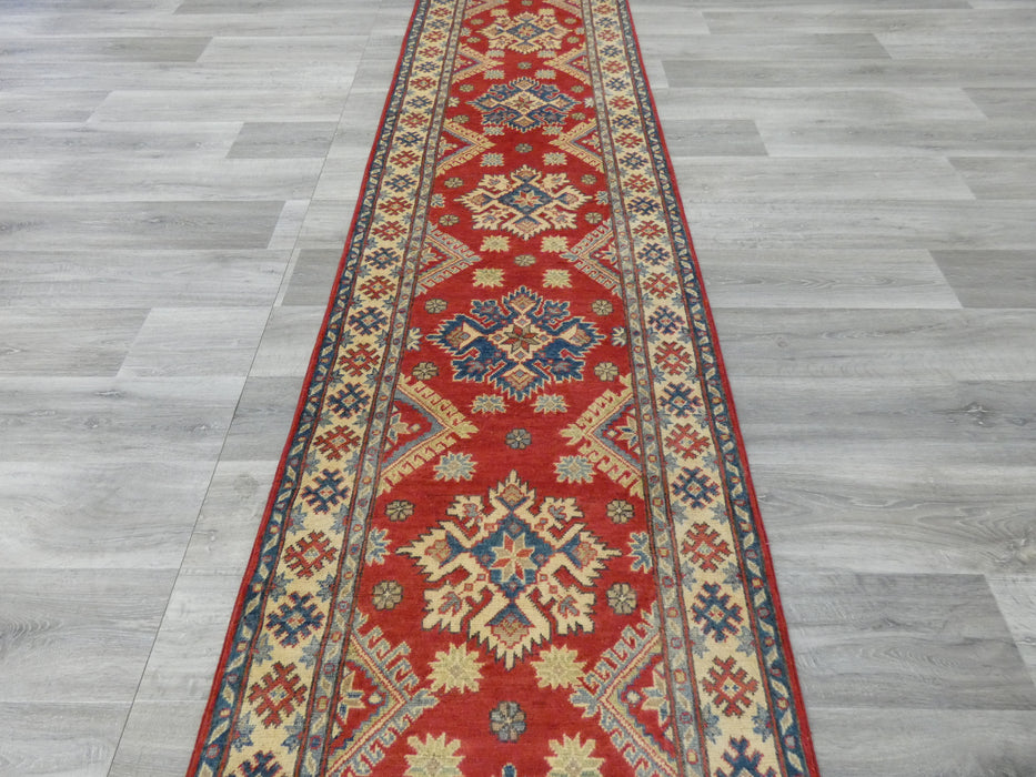 Afghan Hand Knotted Kazak Hallway Runner Size: 79 x 481cm - Rugs Direct