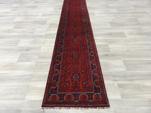 Afghan Hand Knotted Khal Mohammadi  Runner Size: 576cm x 78cm - Rugs Direct