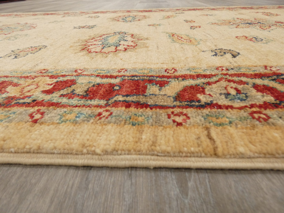Afghan Hand Knotted Choubi Hallway Runner Size: 380 x 81cm - Rugs Direct