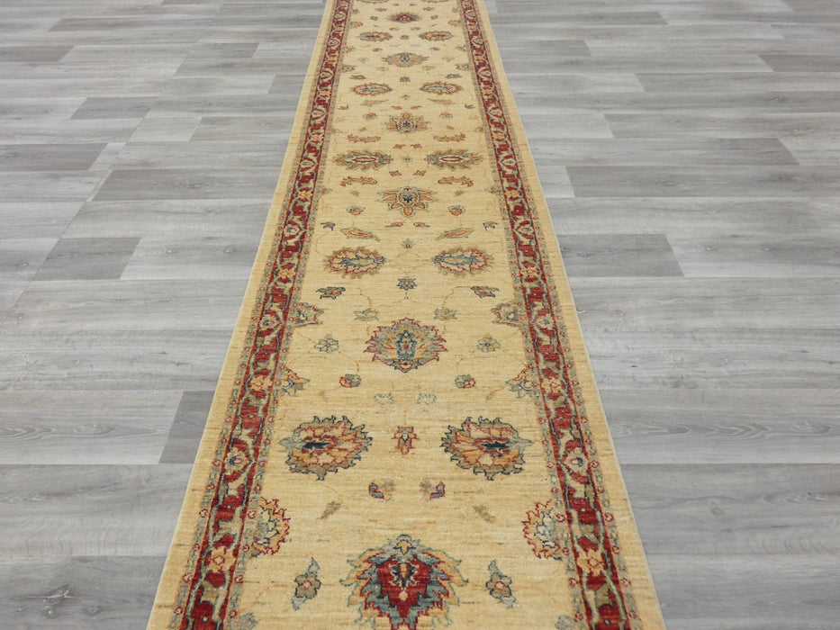 Afghan Hand Knotted Choubi Hallway Runner Size: 384 x 82cm - Rugs Direct