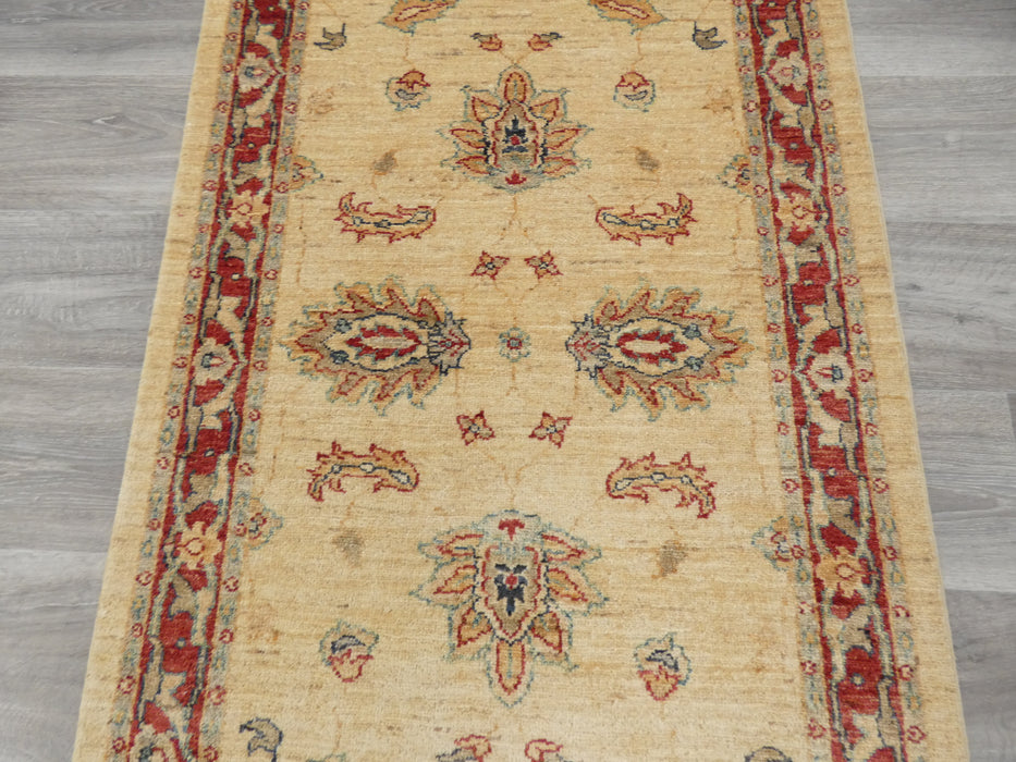 Afghan Hand Knotted Choubi Hallway Runner Size: 384 x 82cm - Rugs Direct