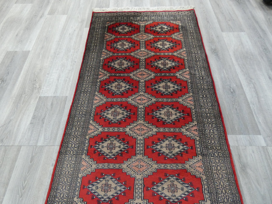 Silky Hand Knotted Bukhara Hallway Runner Size: 894x 96cm - Rugs Direct